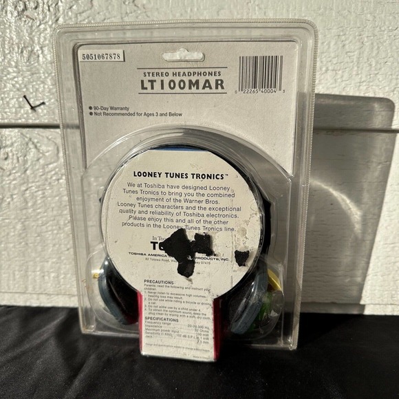 Toshiba Marvin The‎ Martian Headphones Looney Tunes Stereo New - Picture 4 of 7